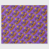 トレンディーハッピーハローウィンパープル格言 ラッピングペーパー (フラット)