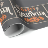 トレンディーハッピーハローウィン引用文パーティープレゼント ラッピングペーパー (ロールコーナー)