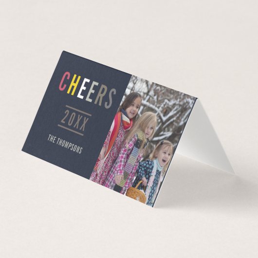 トレンディーハッピーホリデーズファミリーグリーティングフォト (正面)