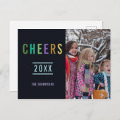 トレンディーハッピーホリデーズファミリーグリーティングフォト 案内ポストカード (正面/裏面)