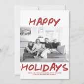 トレンディーハッピーホリデーズフォトカード | Burgundy シーズンカード (正面)