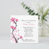 トレンディーハニーサックルフローラブライダルシャワーの招待 招待状 (スタンド正面)