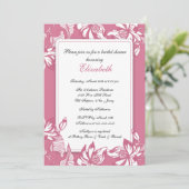 トレンディーハニーサックルフローラブライダルシャワーの招待 招待状 (スタンド正面)