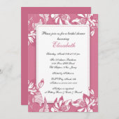 トレンディーハニーサックルフローラブライダルシャワーの招待 招待状 (正面/裏面)