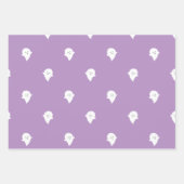 トレンディーハロウィンカワイパステルパープルブー幽霊3 ラッピングペーパーシート (正面)