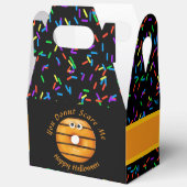 トレンディーハロウィン不気味オレンジモンスターアイズドーナツ フェイバーボックス (見開き)