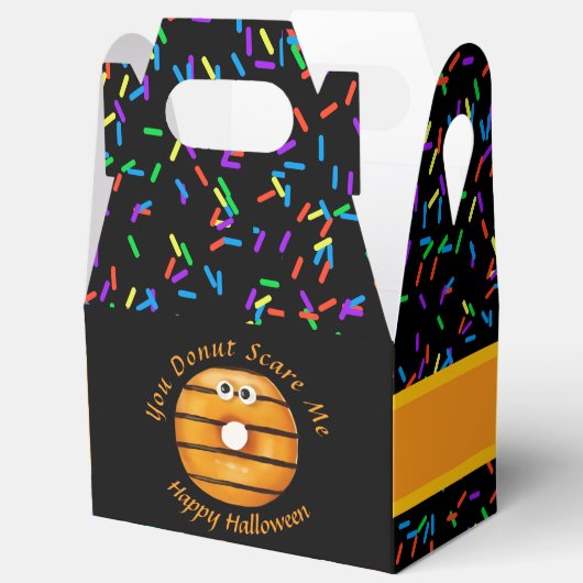 トレンディーハロウィン不気味オレンジモンスターアイズドーナツ フェイバーボックス (見開き)