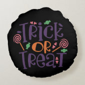 トレンディーハロウィン不気味ネオンブー幽霊クラシック ラウンドクッション (裏面)