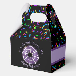 トレンディーハロウィン不気味パープルくもの巣ドーナツパーティー フェイバーボックス