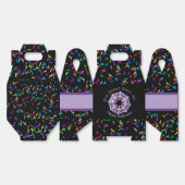 トレンディーハロウィン不気味パープルくもの巣ドーナツパーティー フェイバーボックス (見開き)