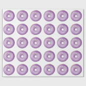 トレンディーハロウィン不気味パープルモンスターアイズドーナツ ラッピングペーパー (フラット)