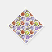 トレンディーハロウィン不気味ファンキードーナツ スタンダードカクテルナプキン (角)