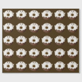 トレンディーハロウィン不気味ブー幽霊ドーナツ ラッピングペーパー (フラット)