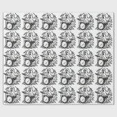 トレンディーハロウィン不気味ボー幽霊遊ズドラム ラッピングペーパー (フラット)