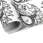 トレンディーハロウィン不気味ボー幽霊遊ズドラム ラッピングペーパー (ロールコーナー)