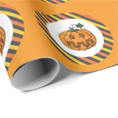 トレンディーハロウィン不気味秋パンプキンギフト ラッピングペーパー (ロールコーナー)