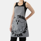 トレンディーハロウィーンブー幽霊引用文オールオーバープリント エプロン (インサイチュ)