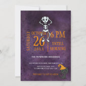 トレンディーハロウィーン水彩怖いブーパーティー 招待状 (裏面)