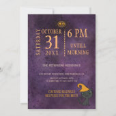 トレンディーハロウィーン水彩魔女の衣装パーティー 招待状 (裏面)