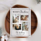 トレンディーハンドドローお洒落ドードルフォトクリスマス シーズンカード