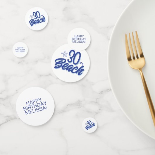 トレンディーハンドドロードドール30はビーチ誕生日 コンフェッティ (グループ)