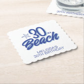 トレンディーハンドドロードドール30はビーチ誕生日 ペーパーコースター (アングル)