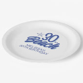 トレンディーハンドドロードドール30はビーチ誕生日 ペーパープレート (アングル)