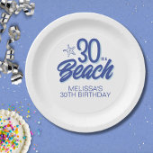 トレンディーハンドドロードドール30はビーチ誕生日 ペーパープレート