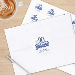 トレンディーハンドドロードドール30はビーチ誕生日 ラウンドシール