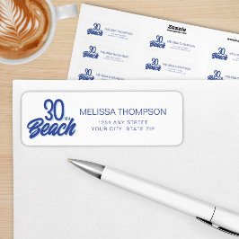 トレンディーハンドドロードドール30はビーチ誕生日 ラベル