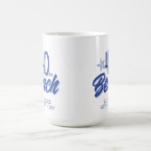 トレンディーハンドドロードドール40はビーチ誕生日 コーヒーマグカップ (中央)