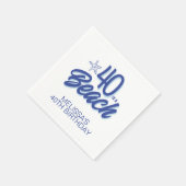 トレンディーハンドドロードドール40はビーチ誕生日 スタンダードカクテルナプキン (角)