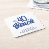 トレンディーハンドドロードドール40はビーチ誕生日 ペーパーコースター (アングル)