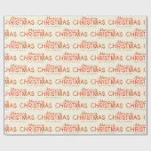 トレンディーハンド書メリークリスマス文字 ラッピングペーパー (フラット)
