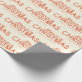 トレンディーハンド書メリークリスマス文字 ラッピングペーパー (角)