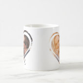 トレンディーハートカップル新婚ファミリーフォトコラージュ コーヒーマグカップ (中央)