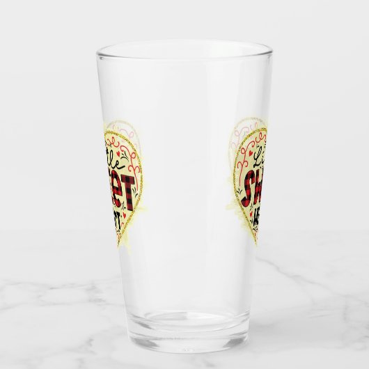 トレンディーハートグリッターヴァレンティーンズデイ タンブラーグラス (左)