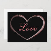 トレンディーハートグレイ書道ラヴ結婚ズ シーズンポストカード (正面/裏面)