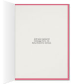 トレンディーハートフォトコラージュピンクのグリーティングカード (内側 (右))