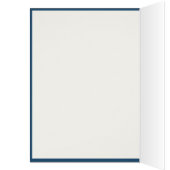 トレンディーハートフォトコラージュブルーグリーティングカード (内側 (左))