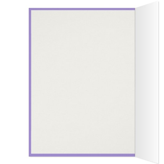 トレンディーハートフォトコラージュラベンダーグリーティングカード (内側 (左))