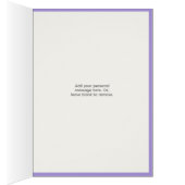 トレンディーハートフォトコラージュラベンダーグリーティングカード (内側 (右))