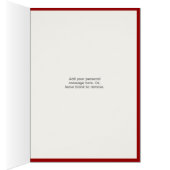 トレンディーハートフォトコラージュ赤いグリーティングカード (内側 (右))