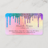 トレンディーハートレインボーグリッタードリップホログラフィック ロイヤリティカード (裏面)