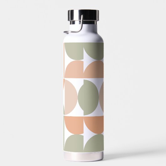 トレンディーハーフムーンパターン名ブロックカスタム ウォーターボトル (右面)
