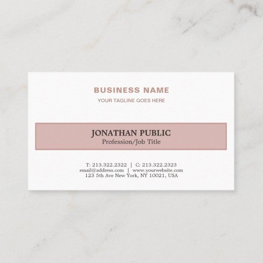 トレンディーハーモニックカラープロフェッショナルエレガントプレーン 名刺 (裏面)