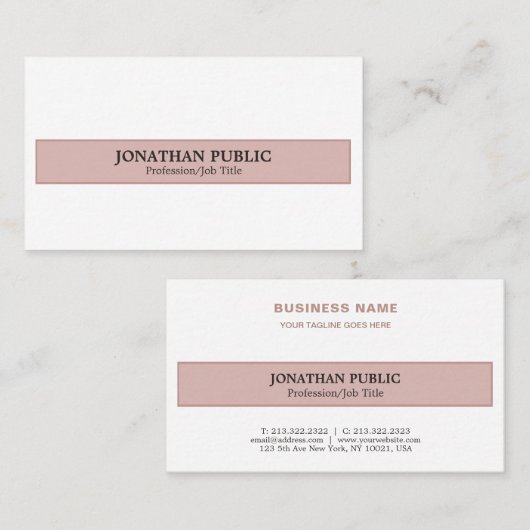 トレンディーハーモニックカラープロフェッショナルエレガントプレーン 名刺 (正面/裏面)