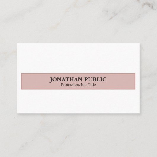 トレンディーハーモニックカラープロフェッショナルエレガントプレーン 名刺 (正面)