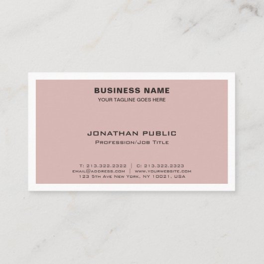 トレンディーハーモニックカラープロフェッショナルエレガントプレーン 名刺