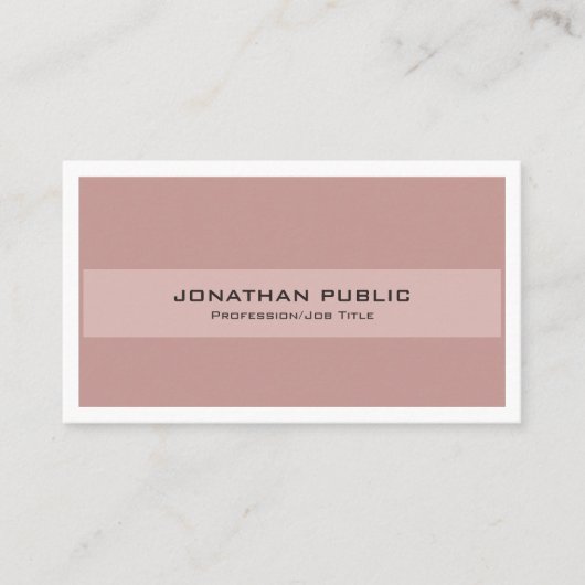 トレンディーハーモニックカラープロフェッショナルスタイリッシュプレーン 名刺 (正面)